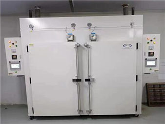 Double door dual control vertical oven
